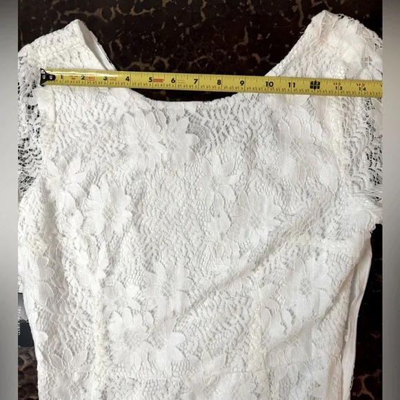 Lulus Allure 'Em In White Lace Bell Sleeve Bodycon Boho Fairycore Mini Dress - Picture 10 of 16
